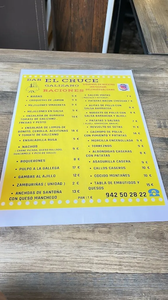 Menu_Bar Restaurante El Cruce_Ribamontán al Mar_image_2
