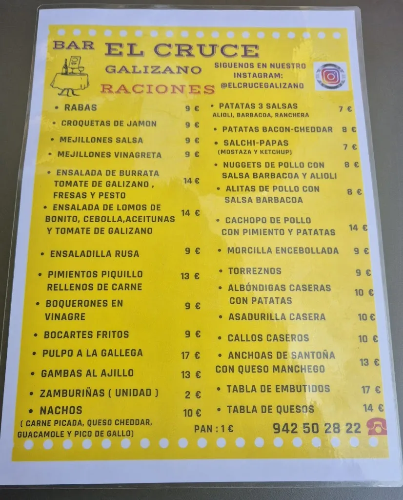 Menu_Bar Restaurante El Cruce_Ribamontán al Mar_image_4