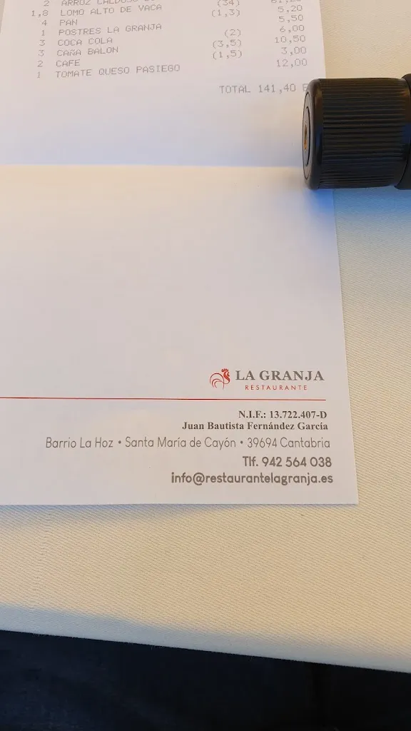 Menu_Restaurante La Granja_Santa María de Cayón_image_1