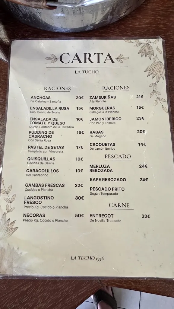 Menu_Restaurante la Tucho_Santander_image_1