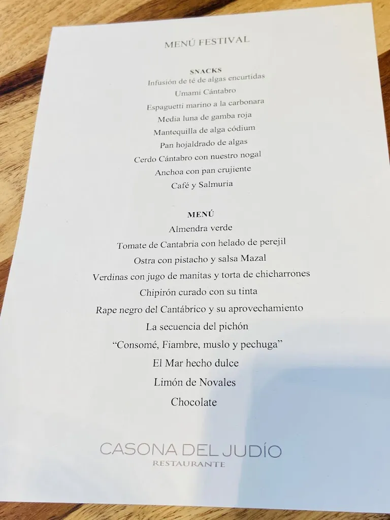 Menu_Restaurante Casona del Judío_Santander_image_4