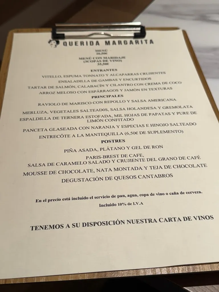 Menu_Querida Margarita Santander_Santander_image_1