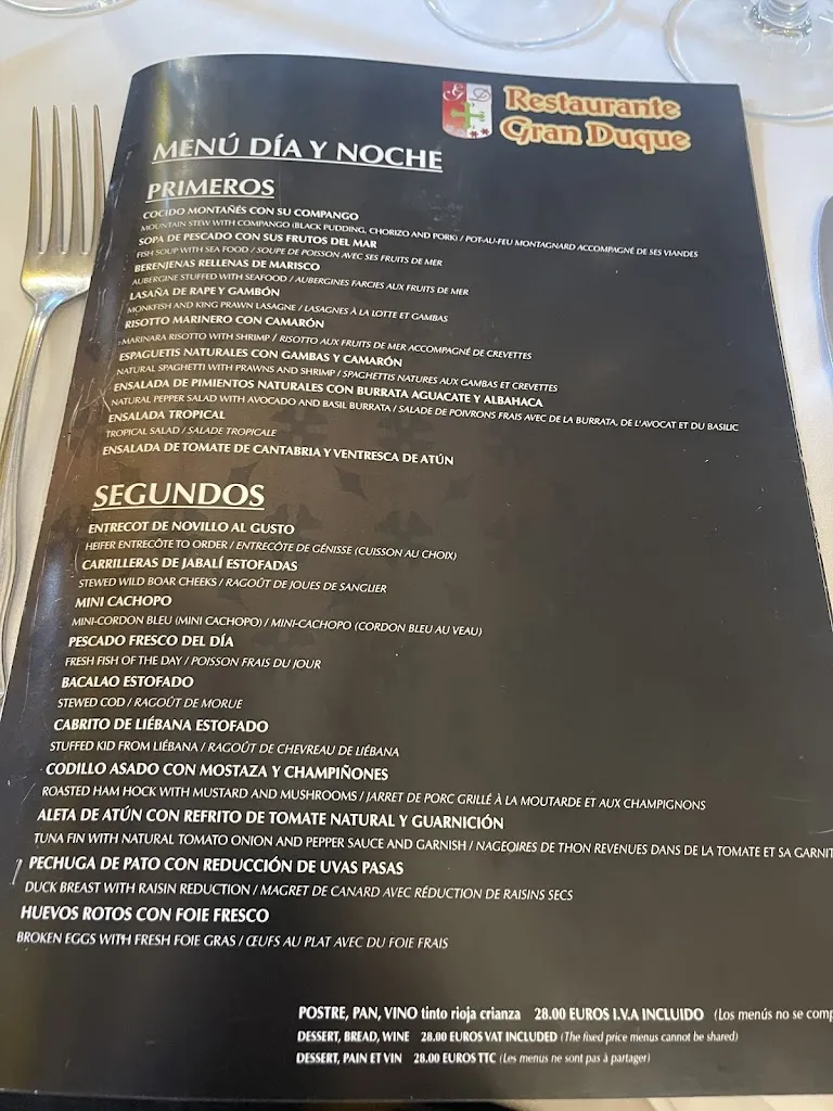 Menu_Restaurante Gran Duque_Santillana del Mar_image_3