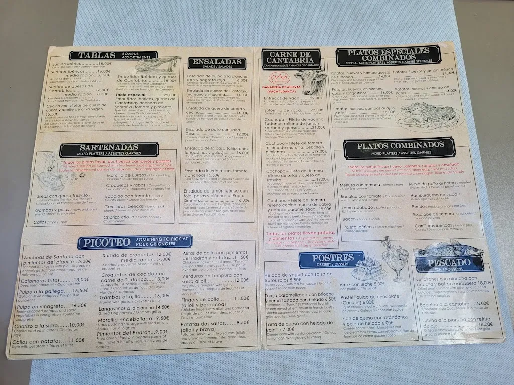 Menü_Terraza-Restaurante Casa Miguel_Santillana del Mar_Bild_3