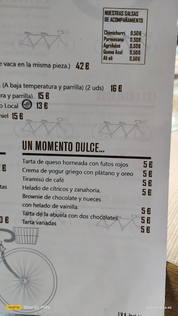 Menu_Tandem_Santa Cruz de Bezana_image_3