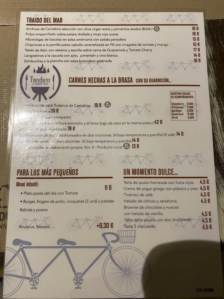 Menu_Tandem_Santa Cruz de Bezana_image_4