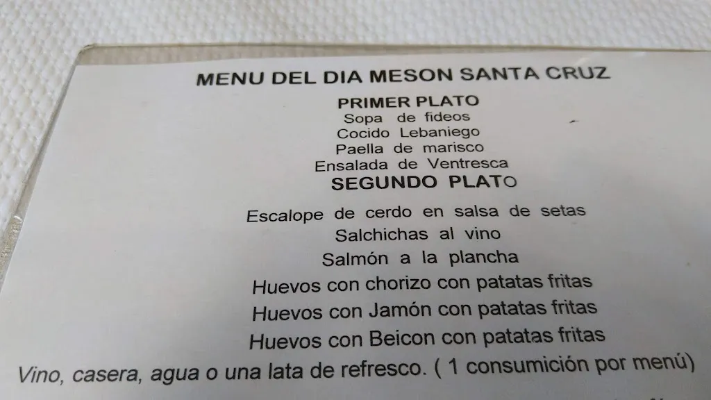 Menu_Bar Restaurante Mesón Santa Cruz_Santa Cruz de Bezana_image_4