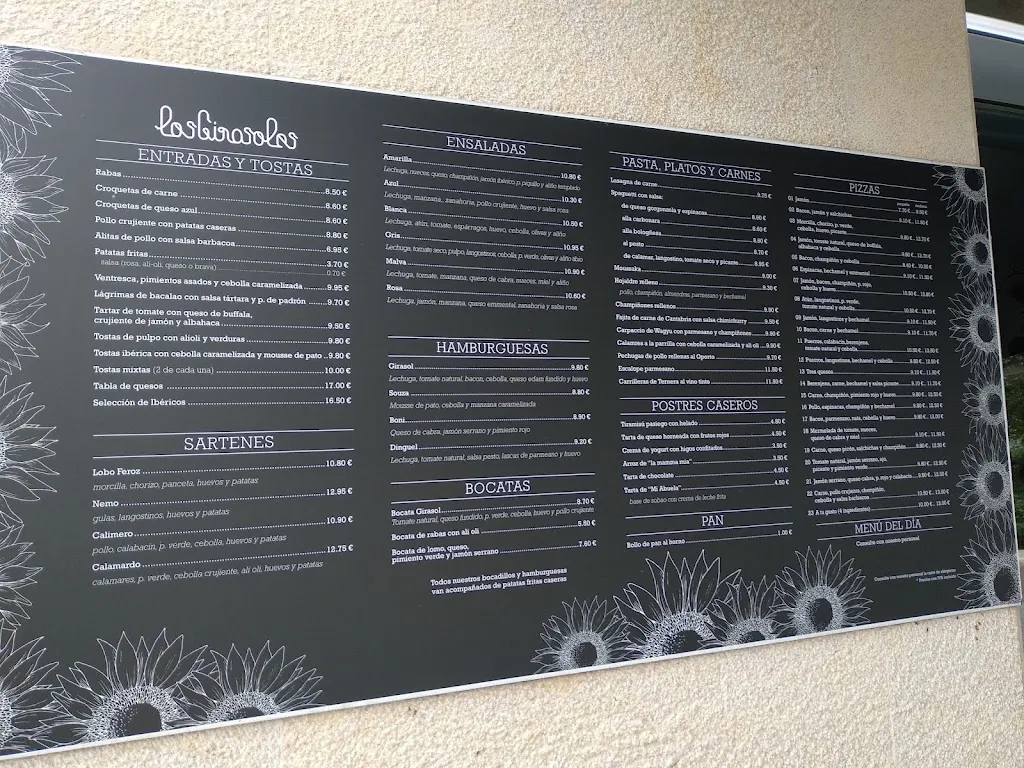 Menu_Restaurante Los Girasoles_Santa Cruz de Bezana_image_2