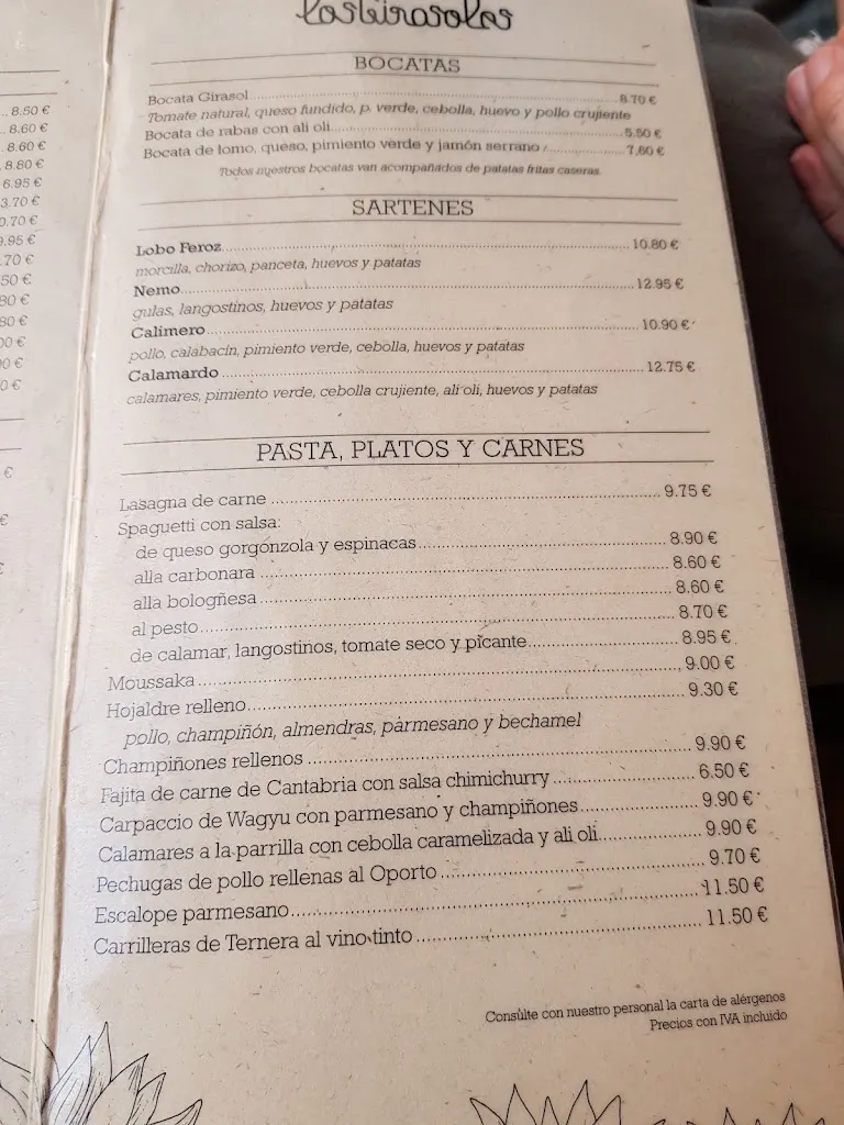 Menu_Restaurante Los Girasoles_Santa Cruz de Bezana_image_3