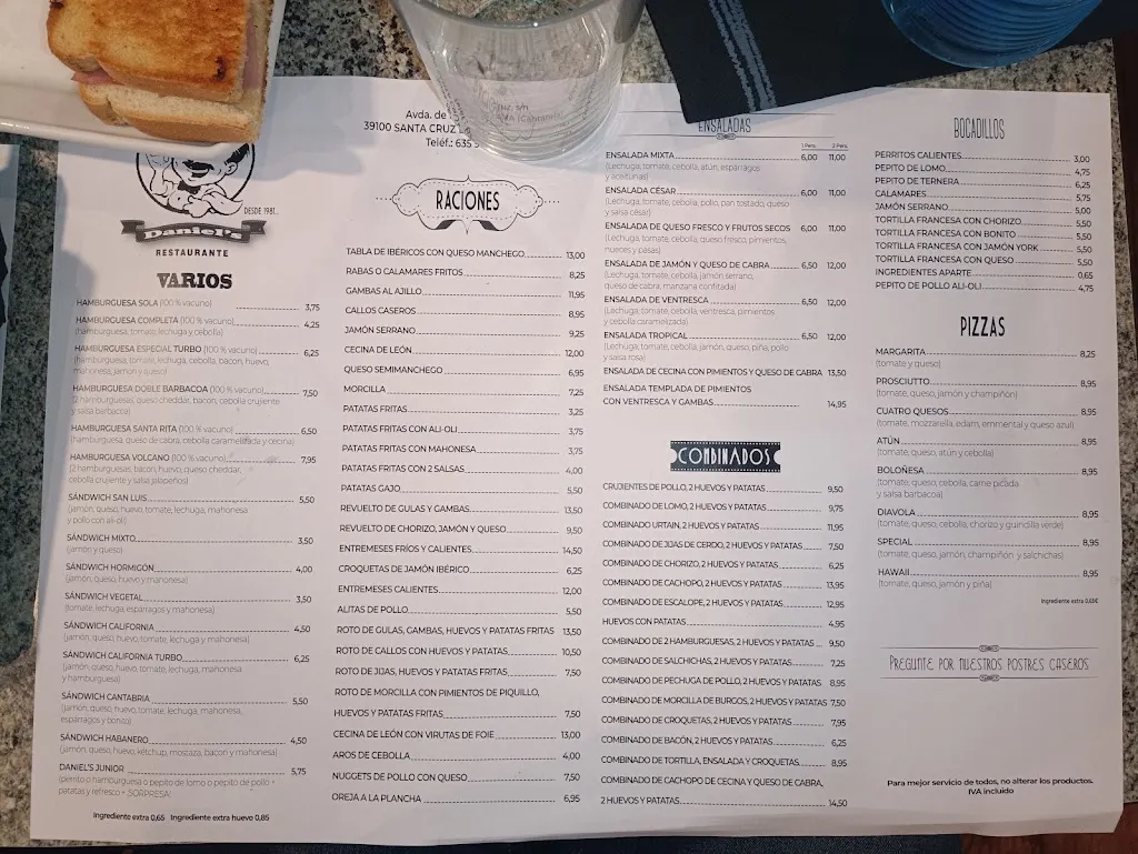 Menu_Restaurante Daniel's_Santa Cruz de Bezana_image_4