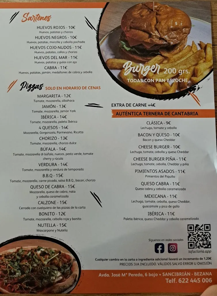 Menu_La Factoría_Santa Cruz de Bezana_image_1