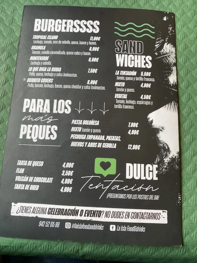 Menu_La Isla_Santa Cruz de Bezana_image_3