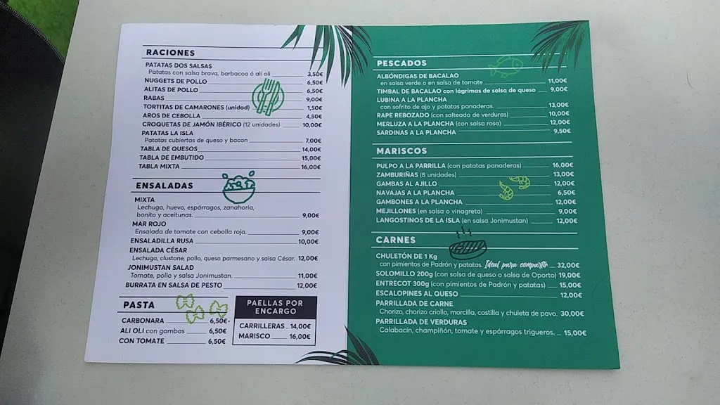 Menu_La Isla_Santa Cruz de Bezana_image_4