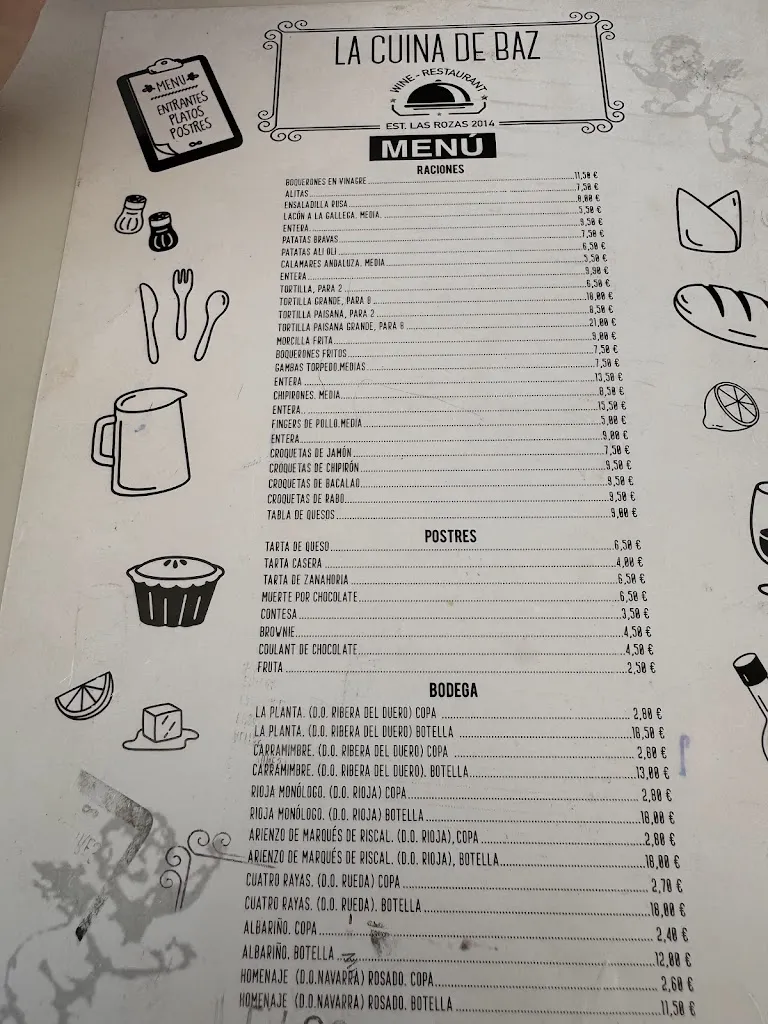 Menu_La Cuina de Baz_Rozas de Valdearroyo Las_image_1