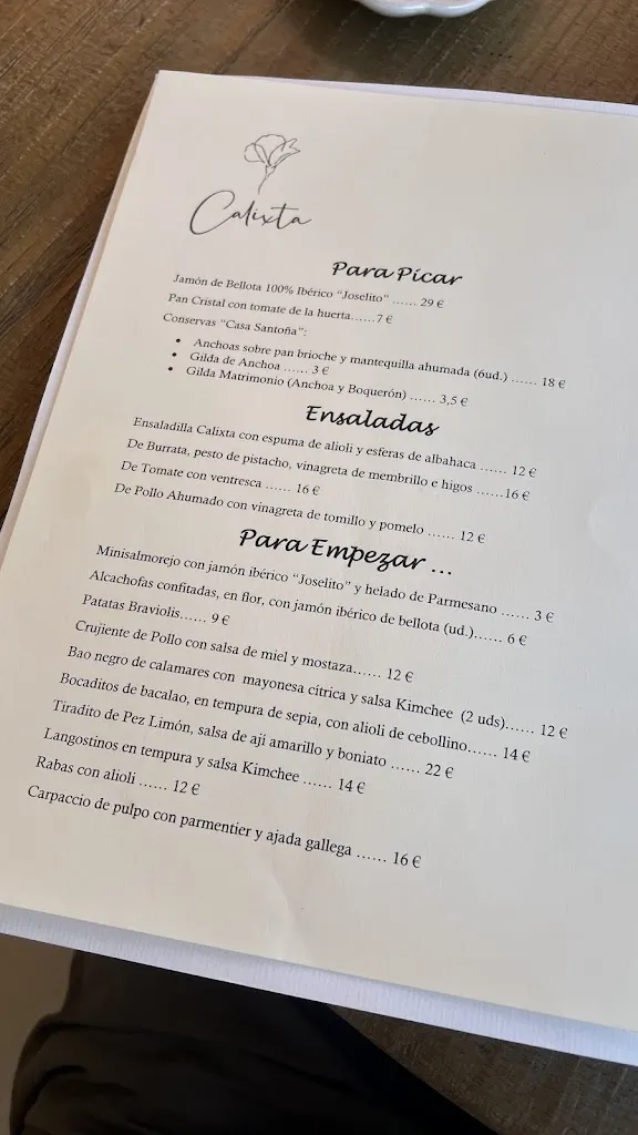 Menu_Calixta Restaurante | Las Rozas_Rozas de Valdearroyo Las_immagine_3