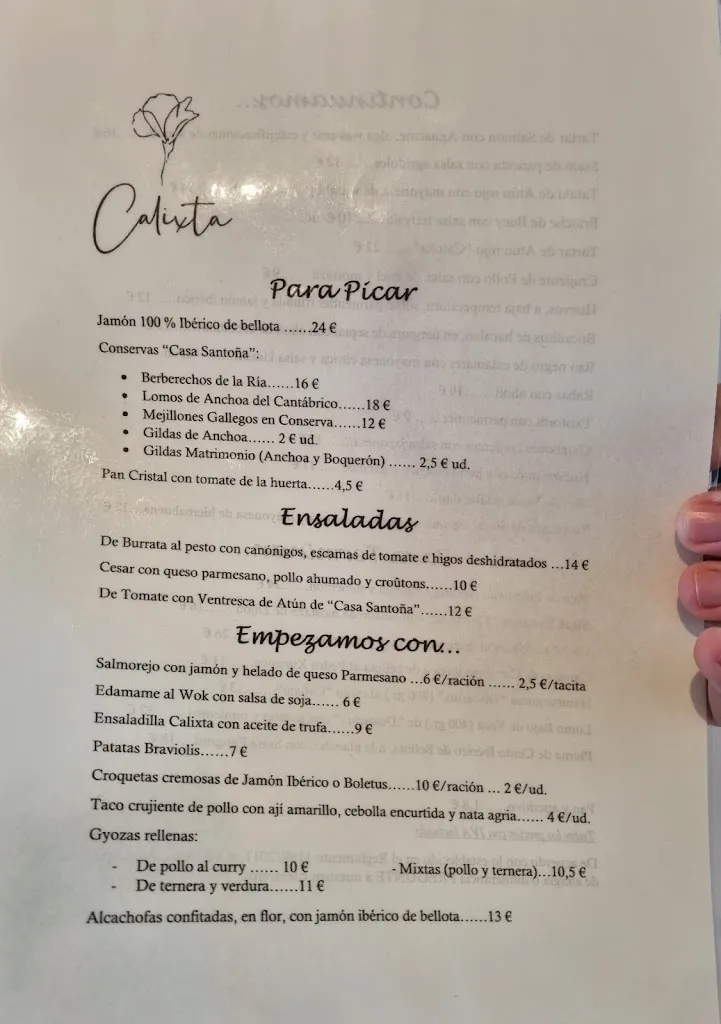 Menu_Calixta Restaurante | Las Rozas_Rozas de Valdearroyo Las_immagine_4