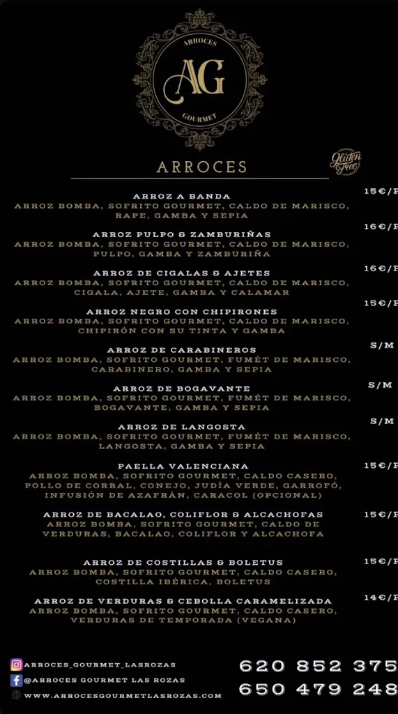 Menu_Arroces Gourmet Las Rozas_Rozas de Valdearroyo Las_image_2