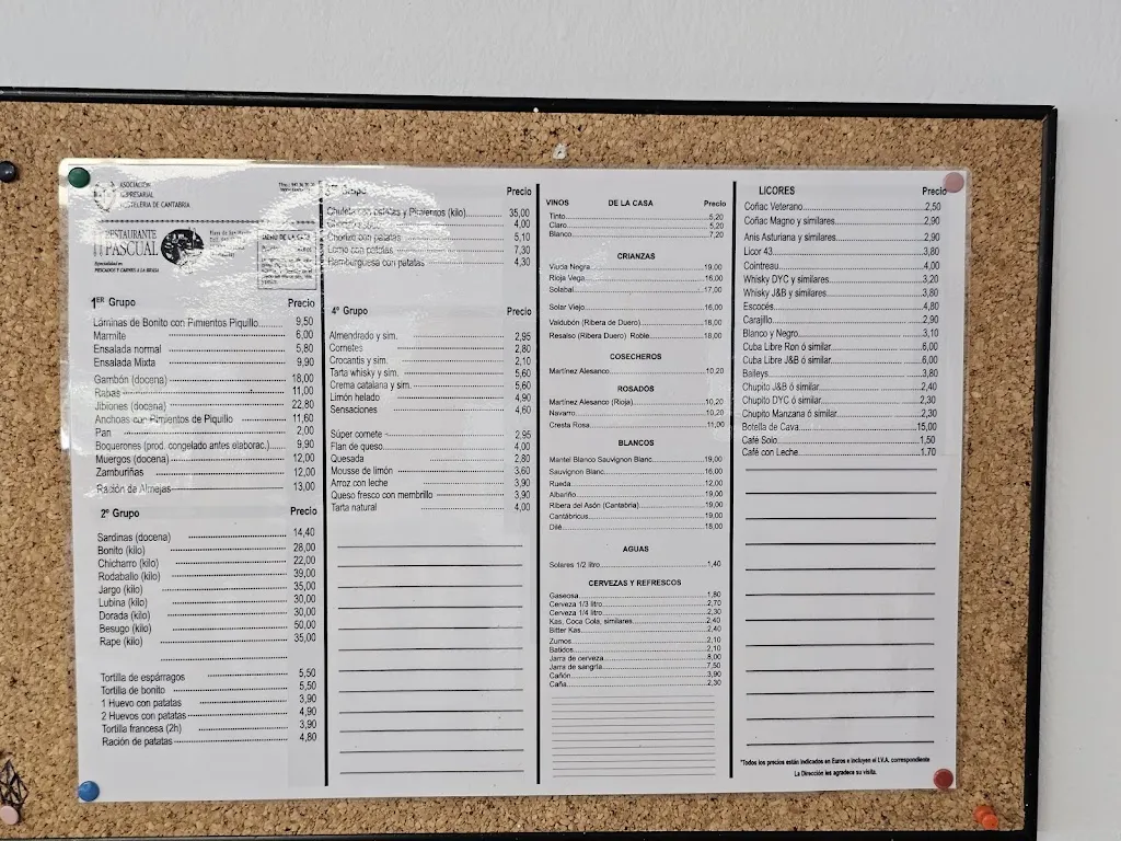 Menu_Restaurant Pascual 
