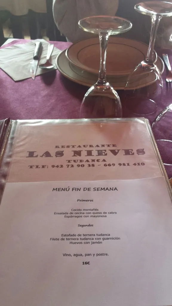 Menü_Restaurante las nieves_Tudanca_Bild_1