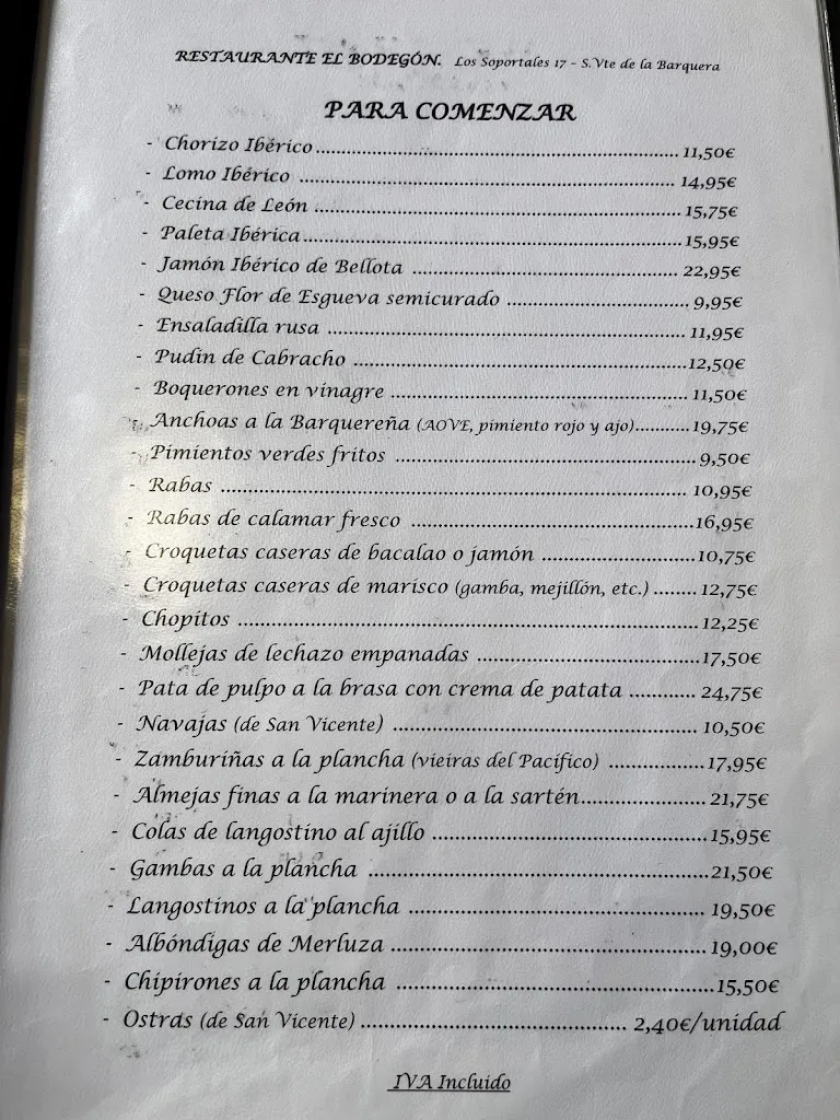 Menu_Restaurante El Bodegón_San Vicente de la Barquera_image_1