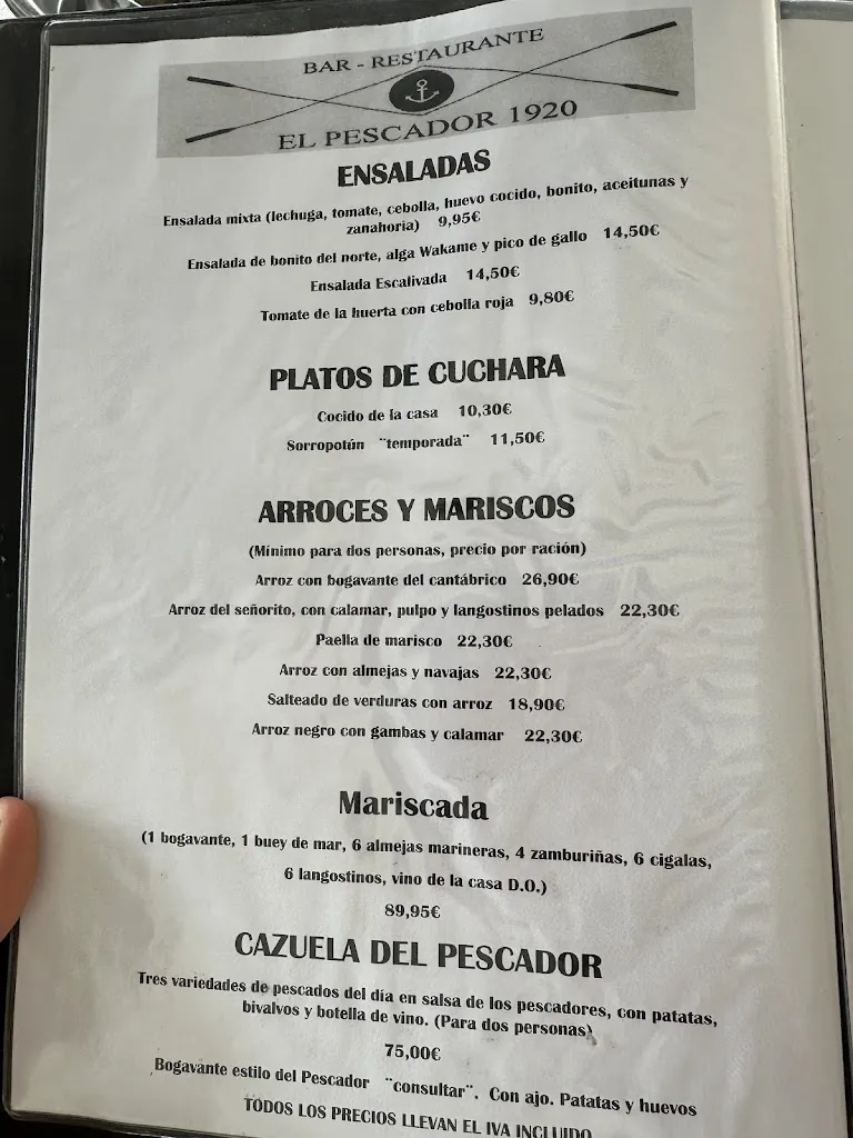 Menu_Restaurante El Pescador_San Vicente de la Barquera_immagine_3