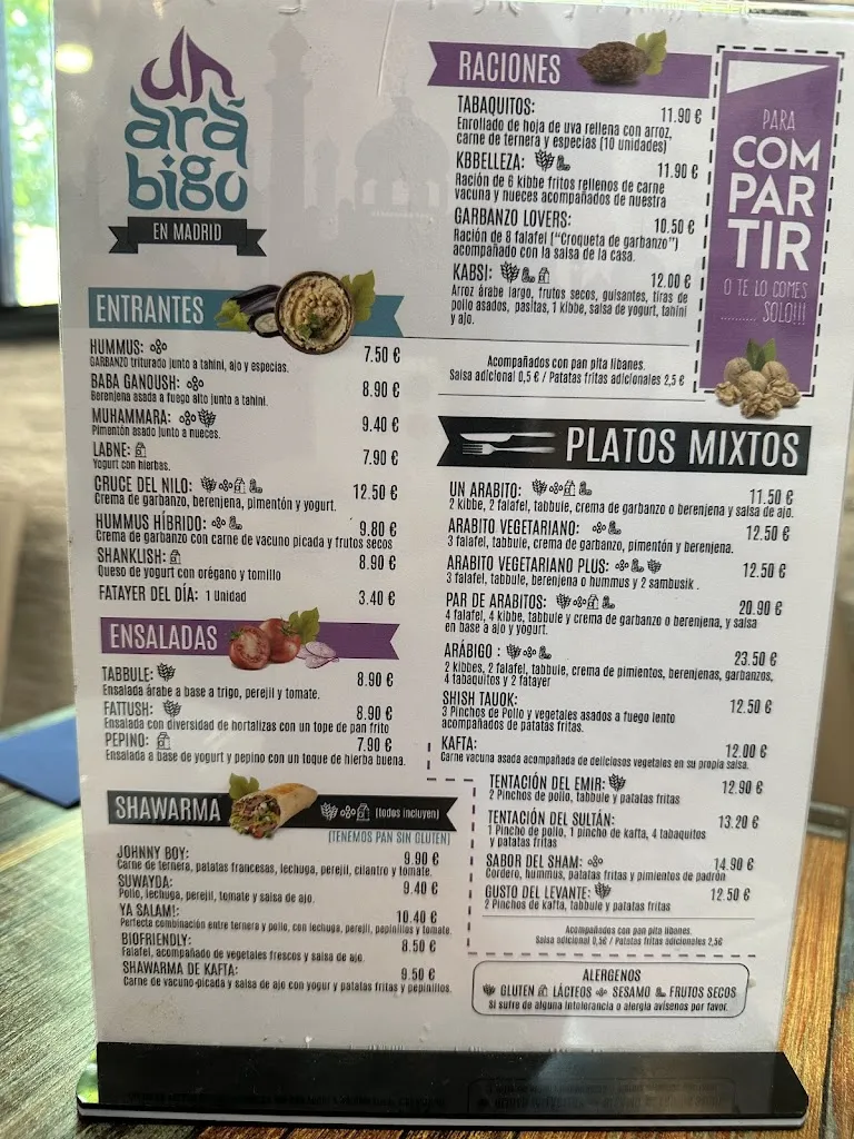 Menu_Un Arabigo en Madrid_Hellín_image_1