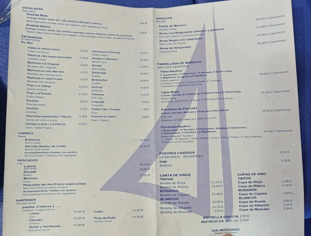 Menu_Restaurante Nautico_San Vicente de la Barquera_image_1