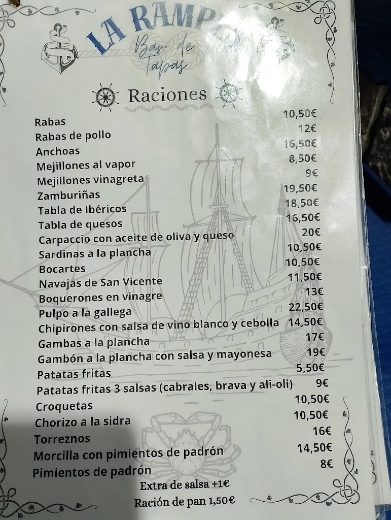 Menu_Bar La Rampla_San Vicente de la Barquera_immagine_1