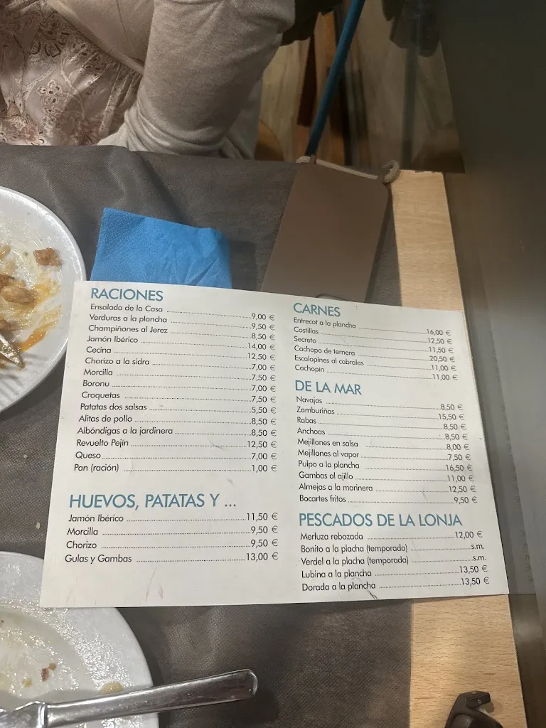 Menu_Bar Pejín_San Vicente de la Barquera_image_2