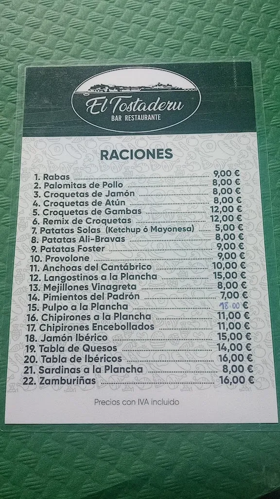 Menu_Bar-Restaurante El Tostaderu_San Vicente de la Barquera_image_4