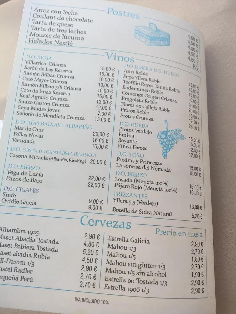 Menu_Bar Colón_San Vicente de la Barquera_image_2