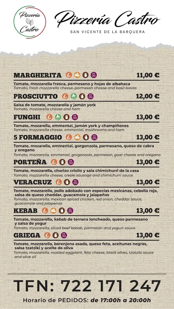 Menu_Pizzería Castro_San Vicente de la Barquera_image_2