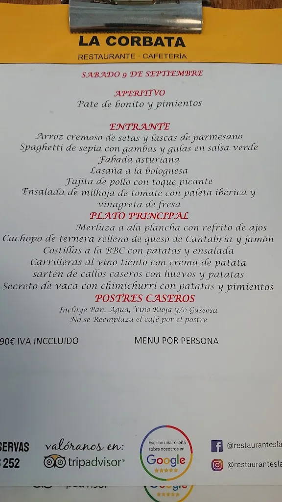 Menu_Restaurante La Corbata_Val de San Vicente_image_4