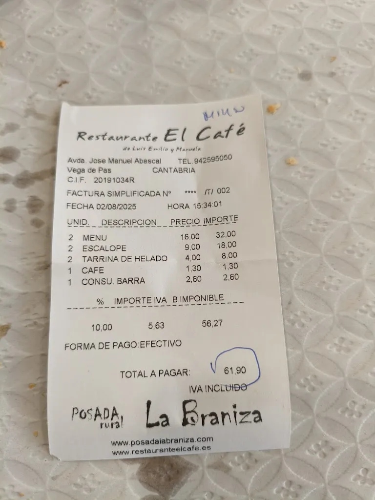 ismael García_Restaurante El Café_Vega de Pas_review