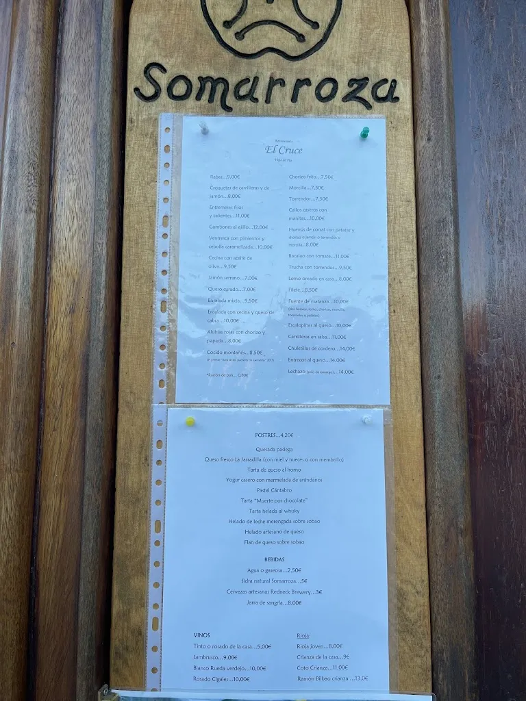 Menu_Restaurante El Cruce_Vega de Pas_immagine_4