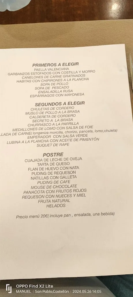 Menu_Bar Restaurante La Perdigana._Albocàsser_image_3