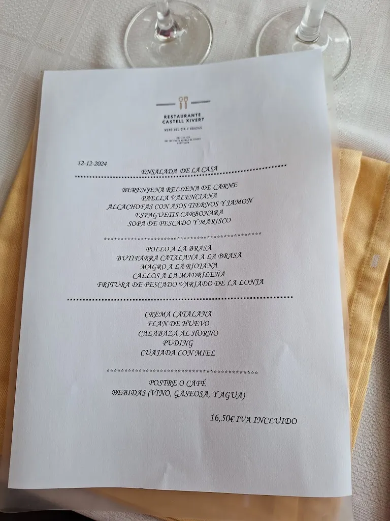 Menu_Restaurante Castell De Xivert_Alcalà de Xivert_image_1