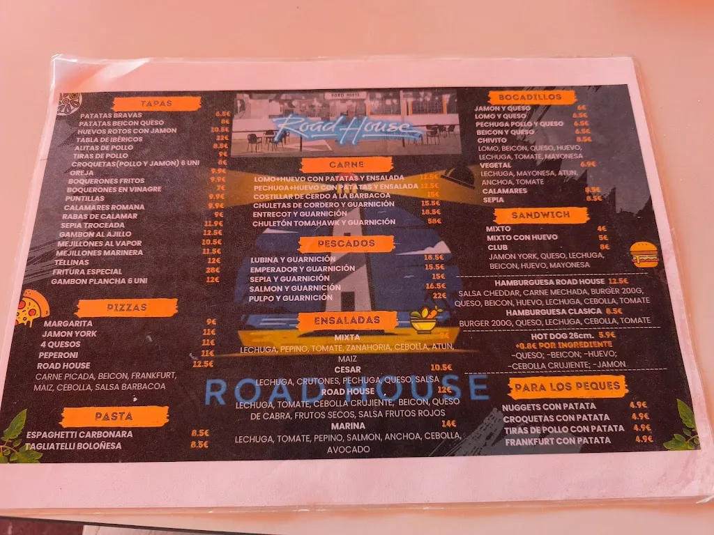 Menu_The Road House_Alcalà de Xivert_immagine_1