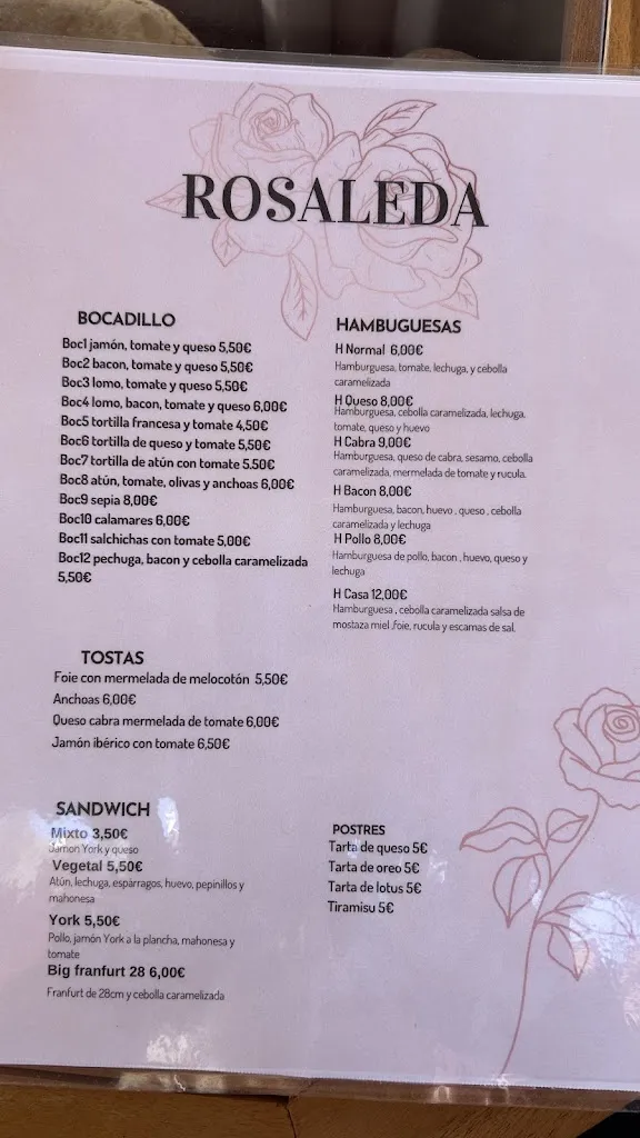 Menu_Bar Cafetería Rosaleda_Alcalà de Xivert_image_1
