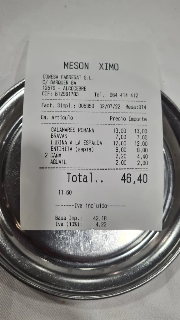 DavidC264_Mesón Ximo_Alcalà de Xivert_review