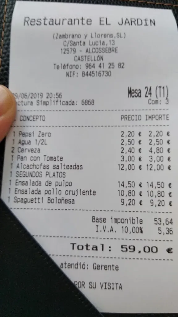 Jim Taylor_Restaurant-Pizzeria El Jardí_Alcalà de Xivert_review