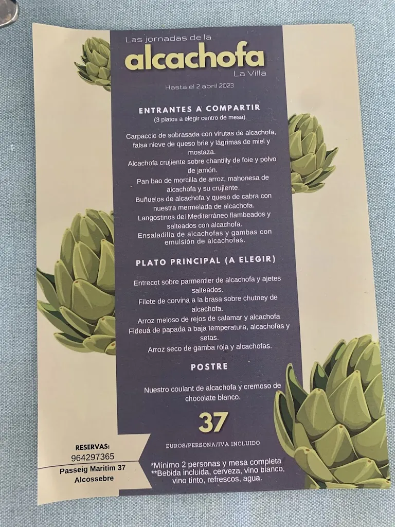 Menu_La Villa Restaurant & chill out_Alcalà de Xivert_image_3