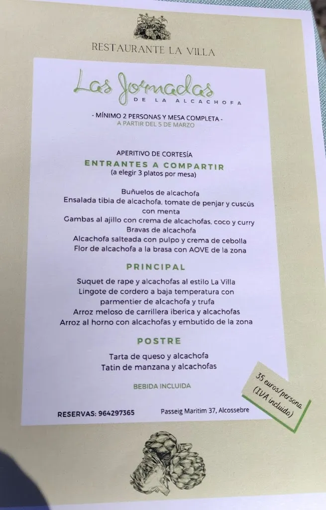 Menu_La Villa Restaurant & chill out_Alcalà de Xivert_image_4