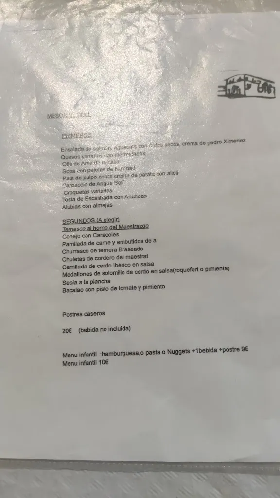 Menu_Mesón Restaurant El Coll_Ares del Maestrat_image_2