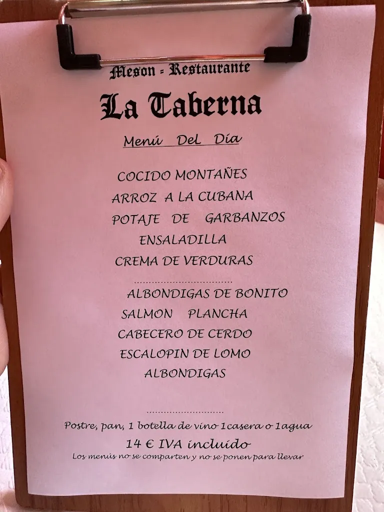 Menu_Restaurante Mesón La Taberna_Torrelavega_image_2