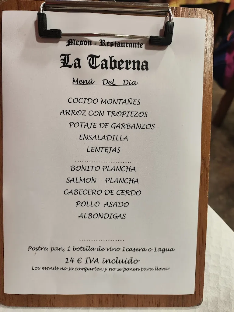 Menu_Restaurante Mesón La Taberna_Torrelavega_image_4