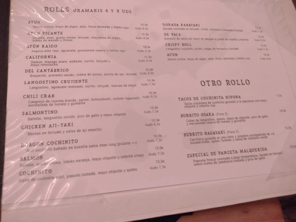 Menu_Malquerida Tasca Nipona_Torrelavega_immagine_4