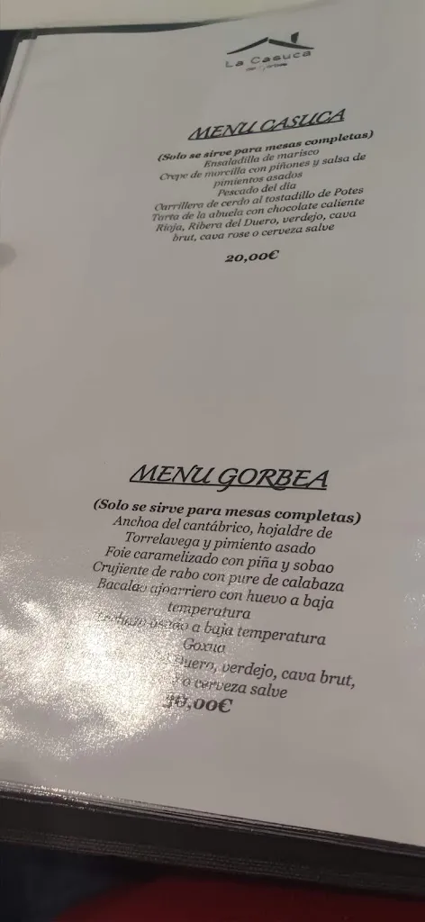 Menu_La casuca del Gorbea_Torrelavega_image_3