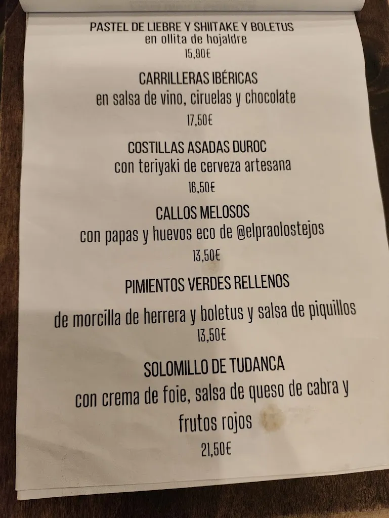 Menu_La Buhardilla Gastrobar_Torrelavega_image_2