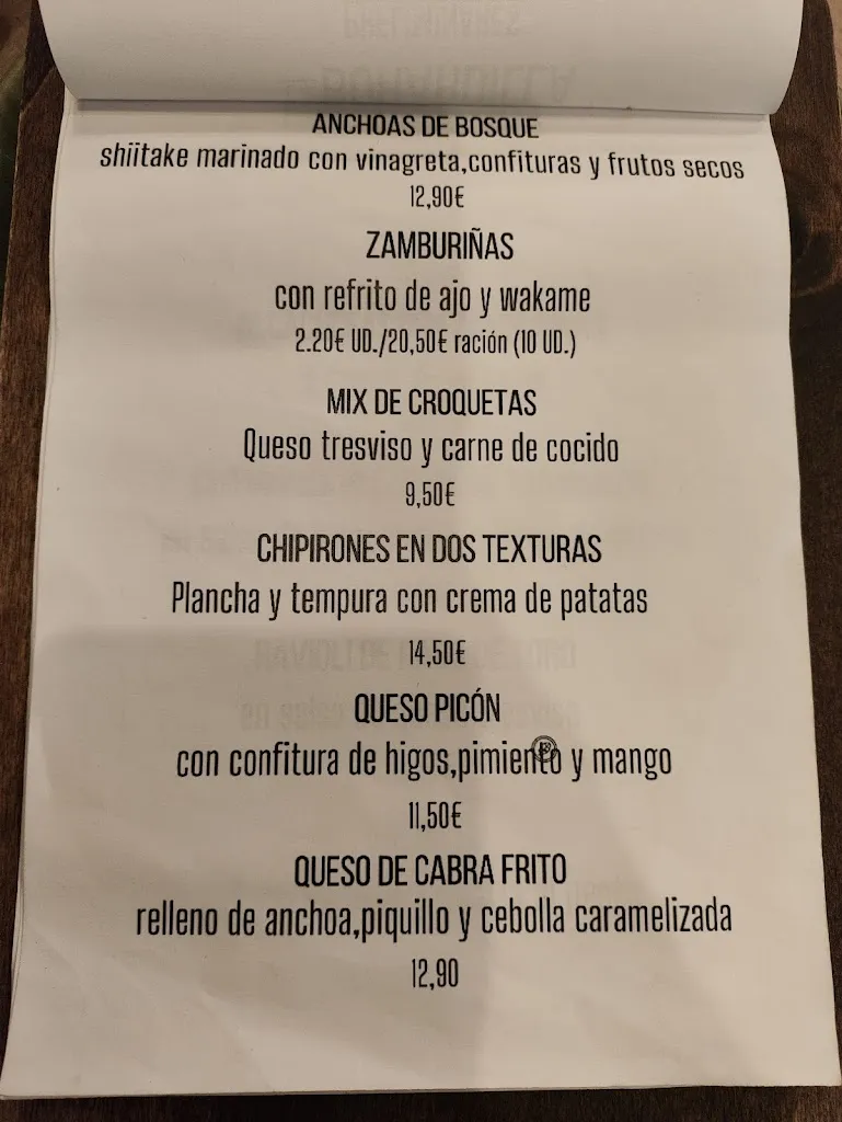 Menu_La Buhardilla Gastrobar_Torrelavega_image_3